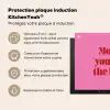 Moeder - Boodschap -Roze Inductie beschermer vinyl 3mm middel -zzzzzzusp-haakje_FR