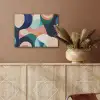 Abstract - Blauw - Roze PET vilt klein -sfeer4