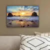 Strand - Zonsondergang - Natuur - Zee - Landschap canvas 2cm klein -sfeer3