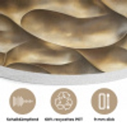 Abstract - Antiek - Goud Akoestische PET Vilt - Rond klein 838 -closeup_DE
