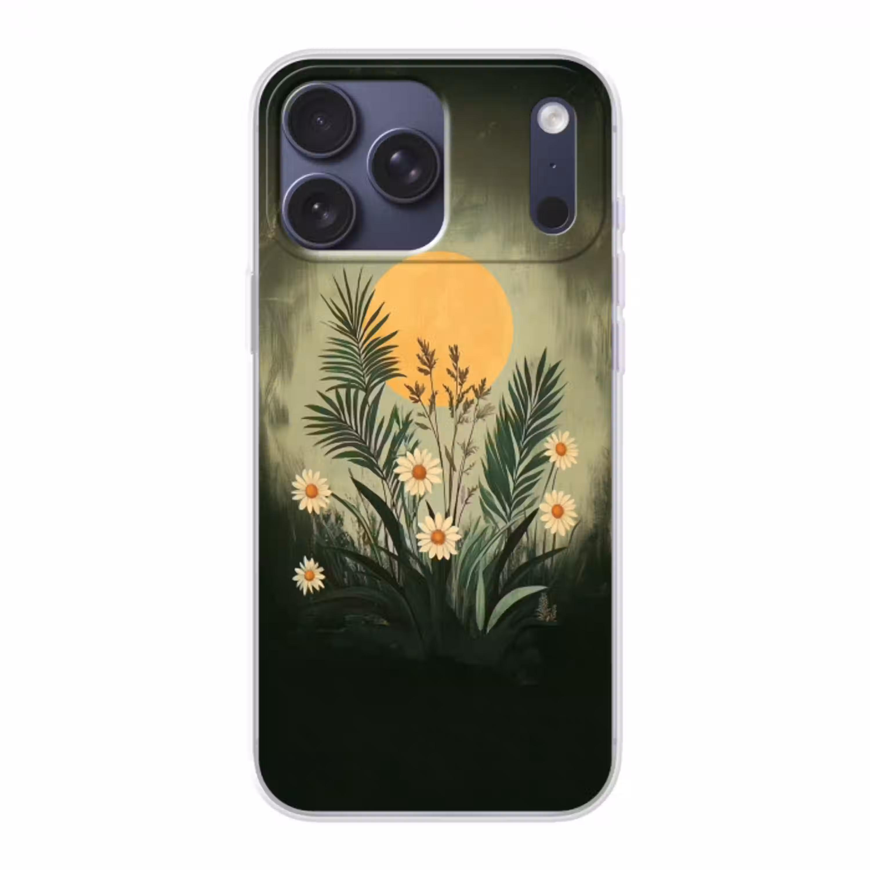 Bloemen - Bladeren - Zon - Groen Telefoonhoesje iPhone 17 Pro Max klein -3d