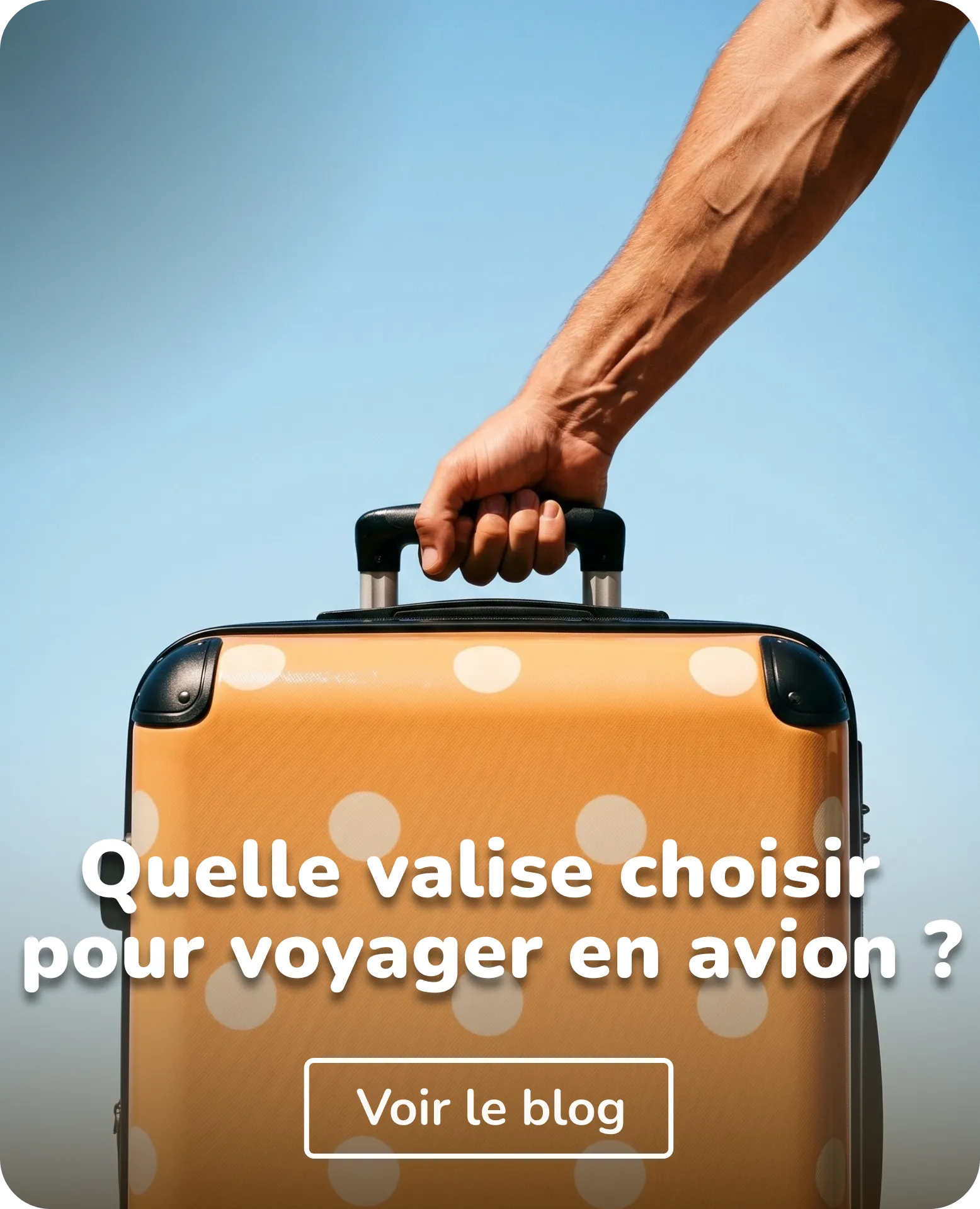 main avec valise