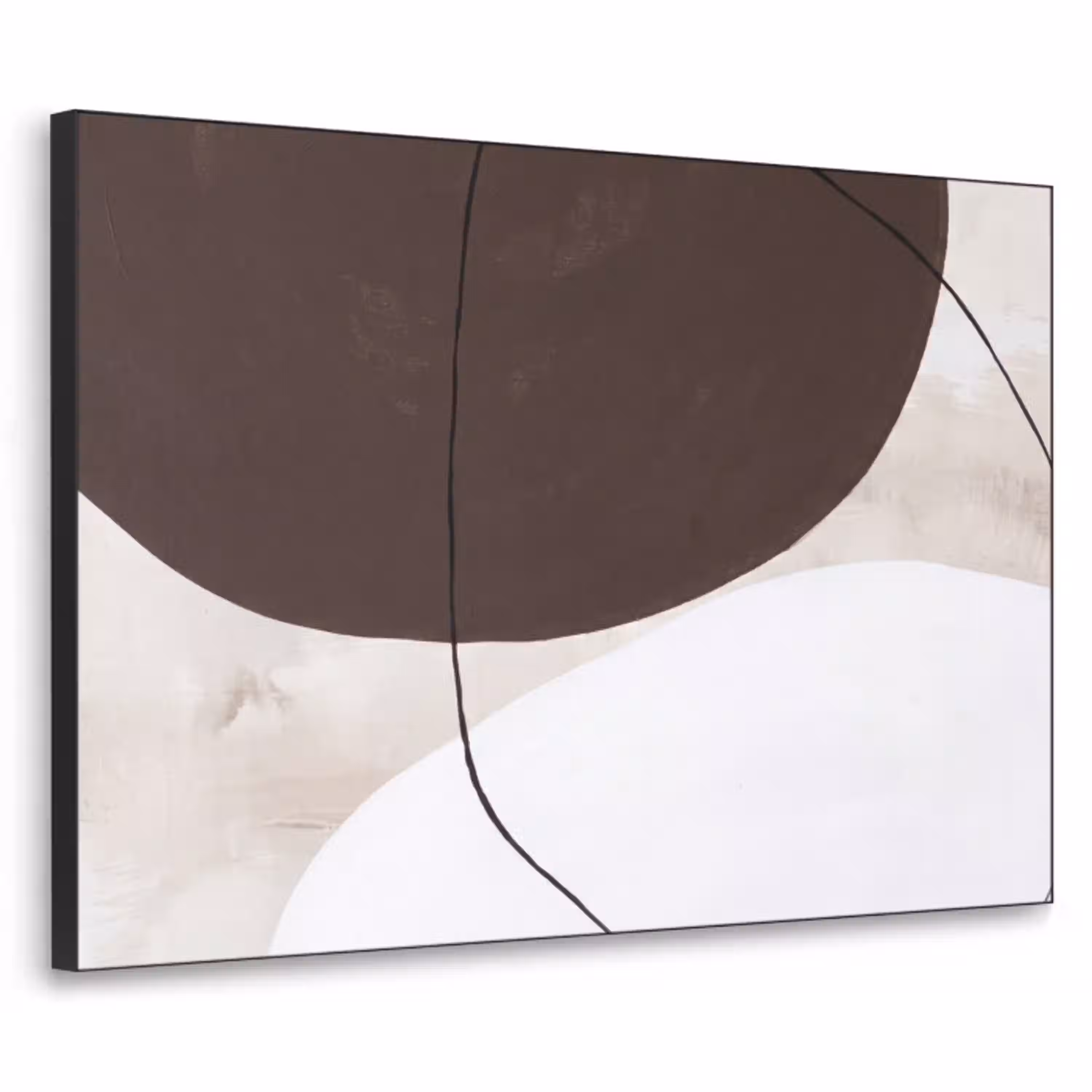 Abstract - Vormen - Modern Textielframe zwart klein -3d
