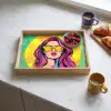 Zonnebril - Vrouw - Zonnig - Geel Dienblad Rechthoek middel -sfeer2