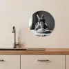 Konijn - Bunny - Zonnebril - Tafelkleed - Pasta - Schattig KitchenYeah - Keuken - Wandcirkel Forex klein -sfeer3