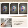 Oude man - Expressief - Kleurrijk Light Box met kabel (Tafellamp) klein -USP_dimbaarNL