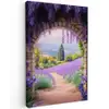 Doorkijk - Lavendel - Bloemen - Paars - Poort canvas 2cm klein -z3d