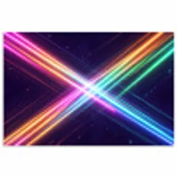 Kruisen - Lasterstralen - Neon poster papier klein -3d