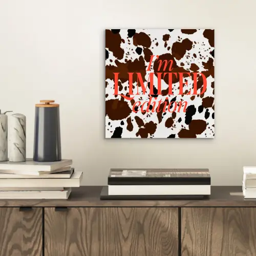 Koeienprint - Limited edition - Rood aluminium wit klein -sfeer1