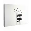 Bladeren - Zwart - Lotusbloem - Minimalitisch canvas 2cm klein -z3d