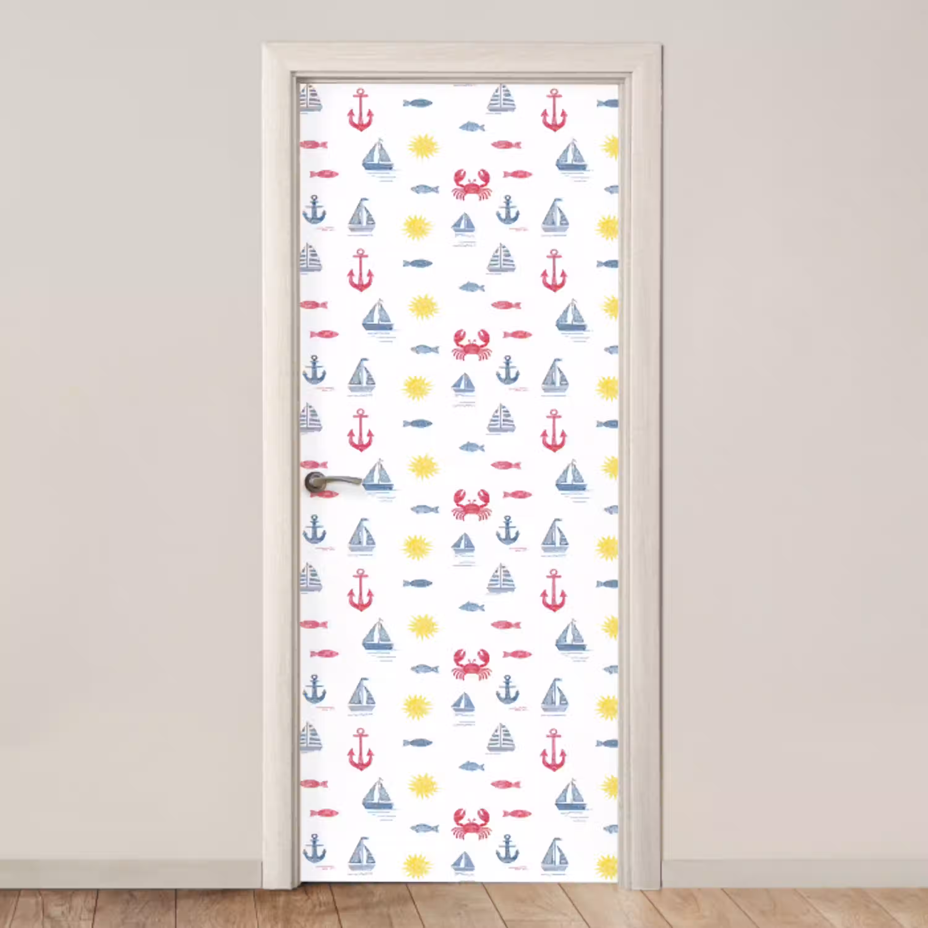Nautisch - Illustraties - Kleurrijk deurposter klein 289 -3d_beige