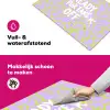 Ready for take off - Vliegtuig - Groen - Paars - Golvende lijnen Inductie beschermer vinyl 3mm klein -wsfeer6_website