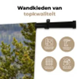 Uil - Oehoe - Bomen - Natuur Wandkleed katoen klein -sfeer2