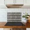 Klassiek - Patroon - Zwart keuken achterwand spatscherm klein 900 -sfeer2