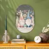 Kerst - Gnomen - Pastel Wandcirkel Ovaal Forex klein -sfeer2