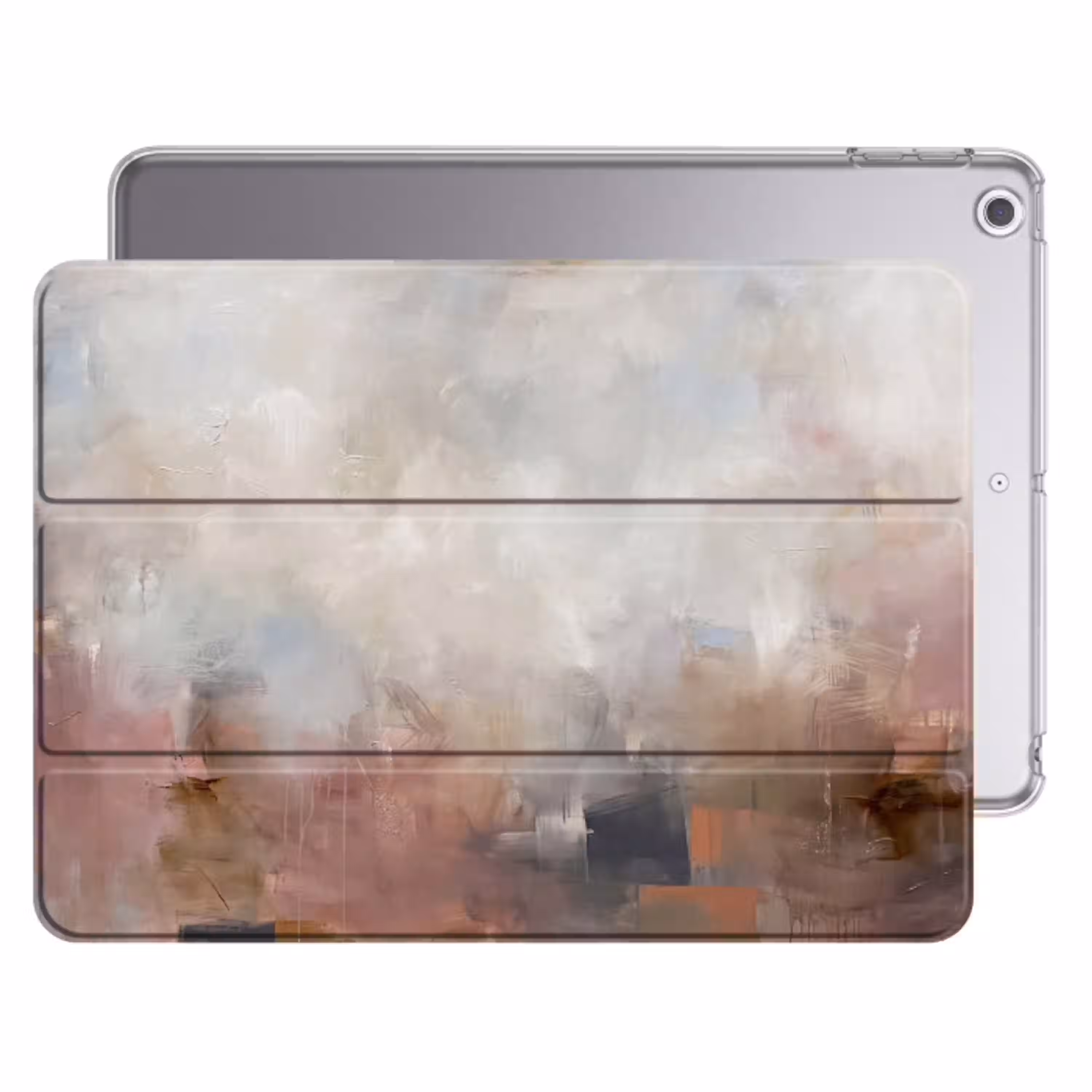 Abstract - Vloeiend - Kunst - Modern - Beige Apple iPad 2017 middel -threedimensional_3d_global