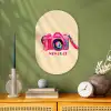 Camera - Memories - Roze - Geschilderd Wandcirkel Ovaal Forex klein -sfeer2