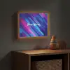Neon - Strepen - Abstract - Blauw - Roze Light Box met batterij (Wandlamp kind) middel -sfeer5_kind