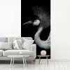 Kraanvogel - Zwart - Wit - Vogel - Dieren fotobehang vinyl groot -woonkamer