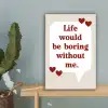 Quote - Tekstballon - Hartjes canvas 2cm klein -sfeer4