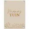 Mama's Tuin met bloemen tuinposter los doek klein -3d
