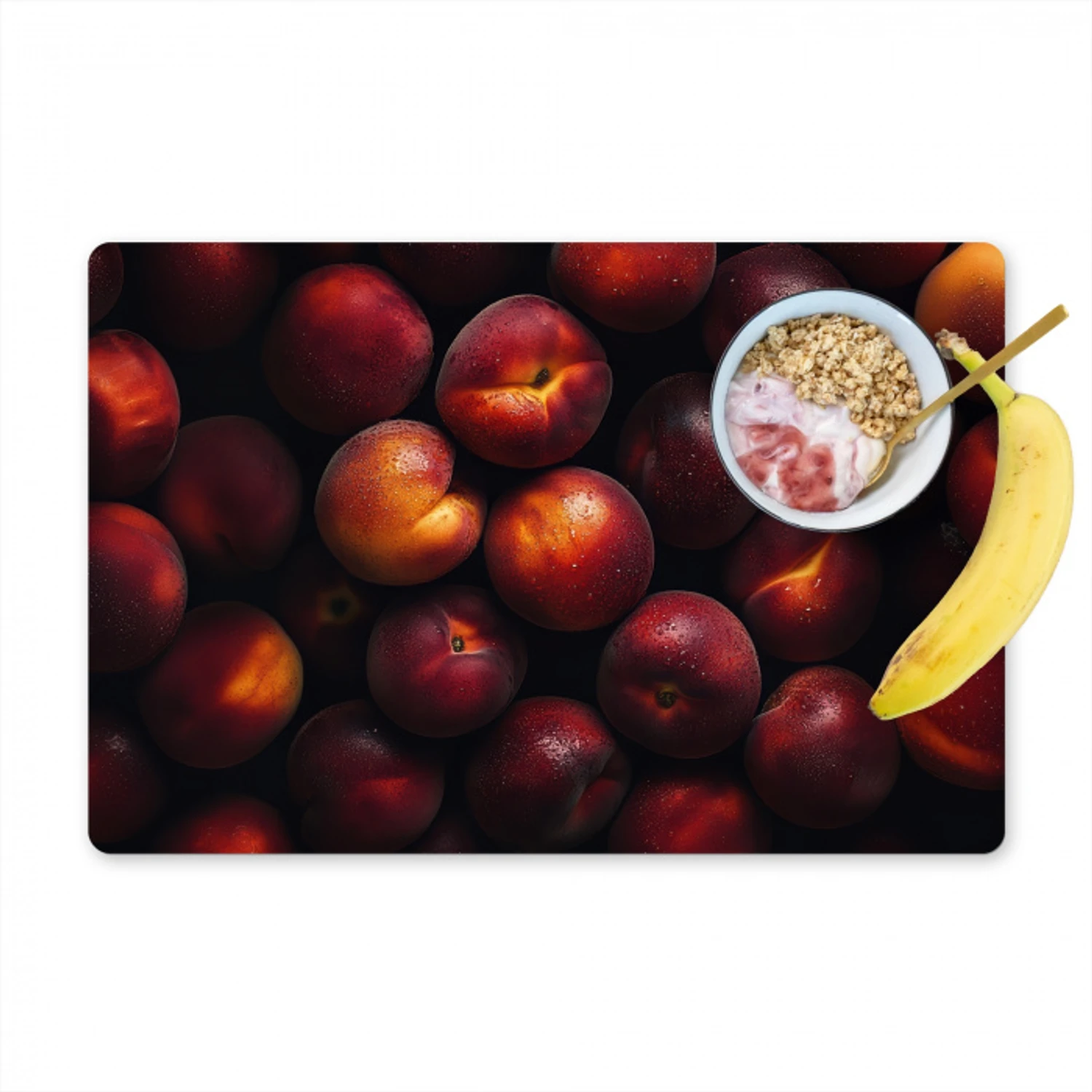 Fruit - Close up - Nectarines Placemat vinyl groot -zzzproduct_Kitchenyeah-website