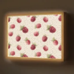 Framboos - Stippen - Rood Light Box met batterij (Wandlamp) middel 907 -z3d_website