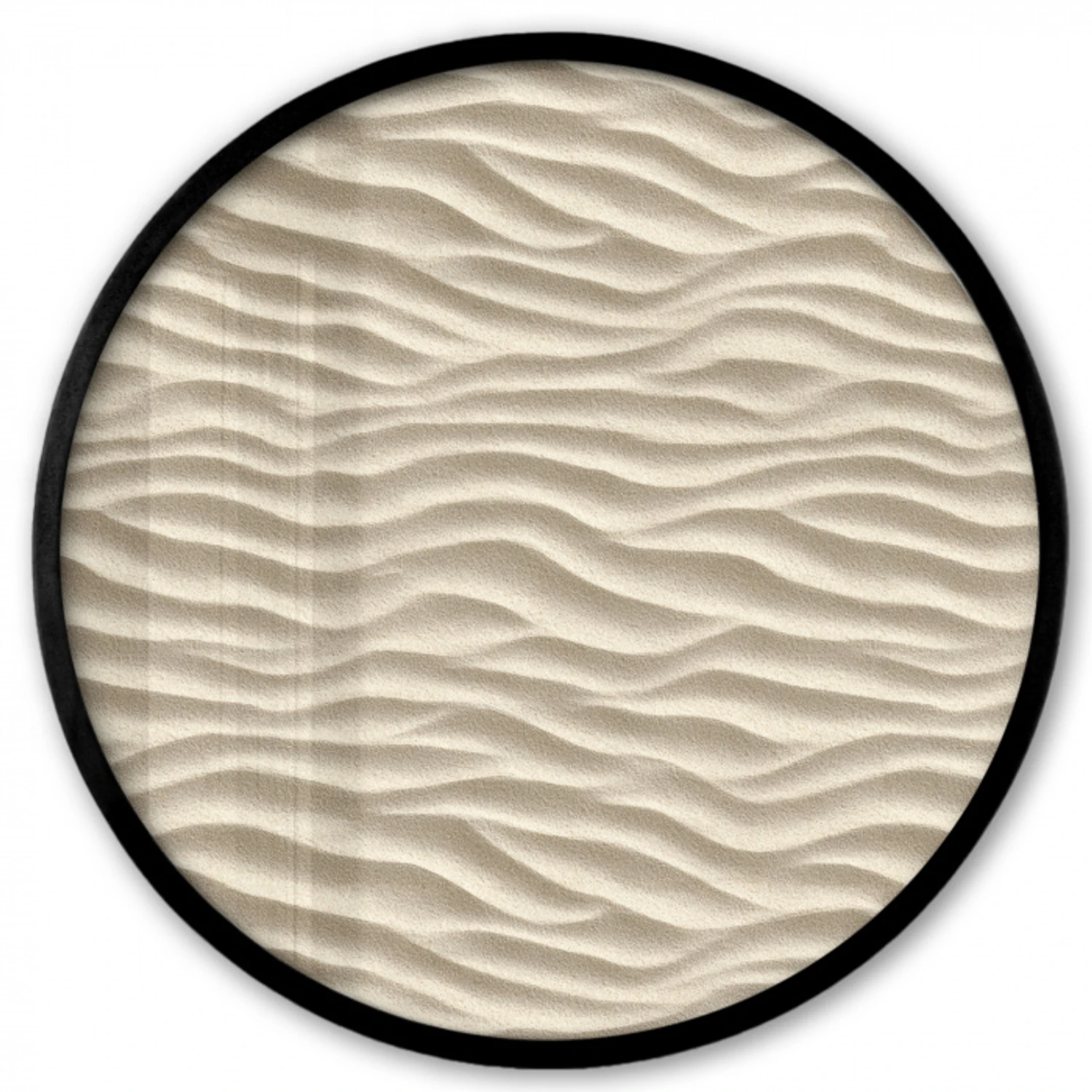 Zand - Golven - Beige Fotolijst rond zonder passe partout klein 856 -3d
