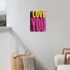 Love - Tekst - Roze - Valentijn tuinposter los doek klein -sfeer8