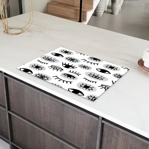 Ogen -  Gestileerd - Expressief Inductie beschermer vinyl 3mm klein 276 -sfeer8