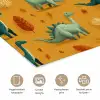 Dinosaurussen - Stekels - Herfstbladeren - Bruin poster papier klein -closeup_NL