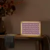 Patroon - Paars - Bloem Light Box met kabel (Tafellamp) klein -sfeer4