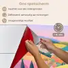 Landschap - Paars - Pastel - Huizen keuken achterwand spatscherm klein -spatscherm_NL