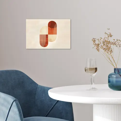 Bogen - Beige - Vormen poster papier klein -sfeer3