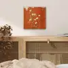 Bloemen - Wit - Subtiel - Roestkleur aluminium wit klein -sfeer3