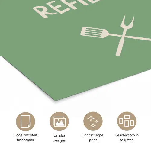Grill - Groen - Zomer - Quote poster papier klein -closeup_NL