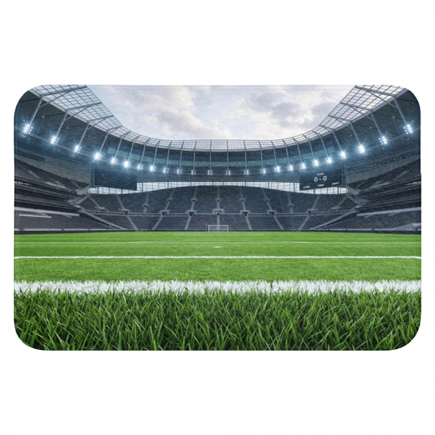 Voetbal - Stadion - Sport - Groen Badmat klein -3d