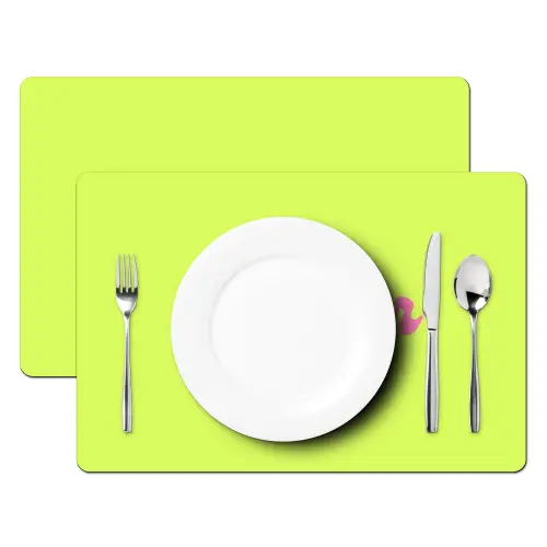 Groen - Roze bonjour - Retro Placemat vinyl groot -zzsfeer2_Kitchenyeah-website