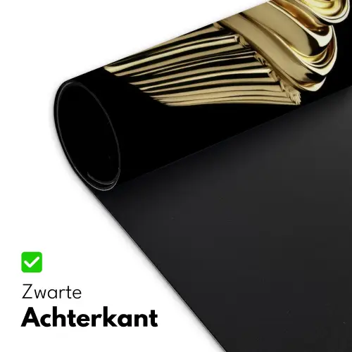 Cupcake - Eten - Goud - Zwart Muismat XXL klein -sfeer2
