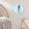 Blauw - Ananas - Disco - Discobal Wandcirkel kunststof plaat 5mm dik klein -sfeer5