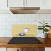 Theepot - Kopje - Beige - Illustratie keuken achterwand spatscherm klein -sfeer2