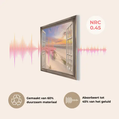 Doorkijk - Strand - Duinen - Natuur - Landschap PET vilt klein -USP_NL