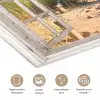 Doorkijk - Strand - Zee - Duinen - Zand - Water - Helmgras poster papier klein -closeup_NL