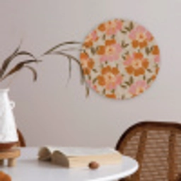 Bloemen - Motief - Retro Akoestische PET Vilt - Rond klein 838 -sfeer3