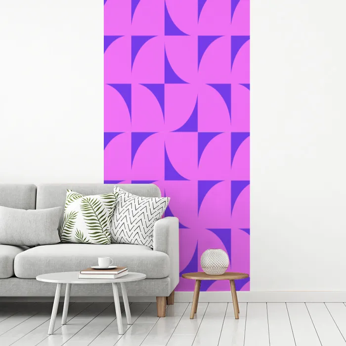 Kwadranten - Paars - Roze - Vierkanten fotobehang vinyl groot 64 -woonkamer