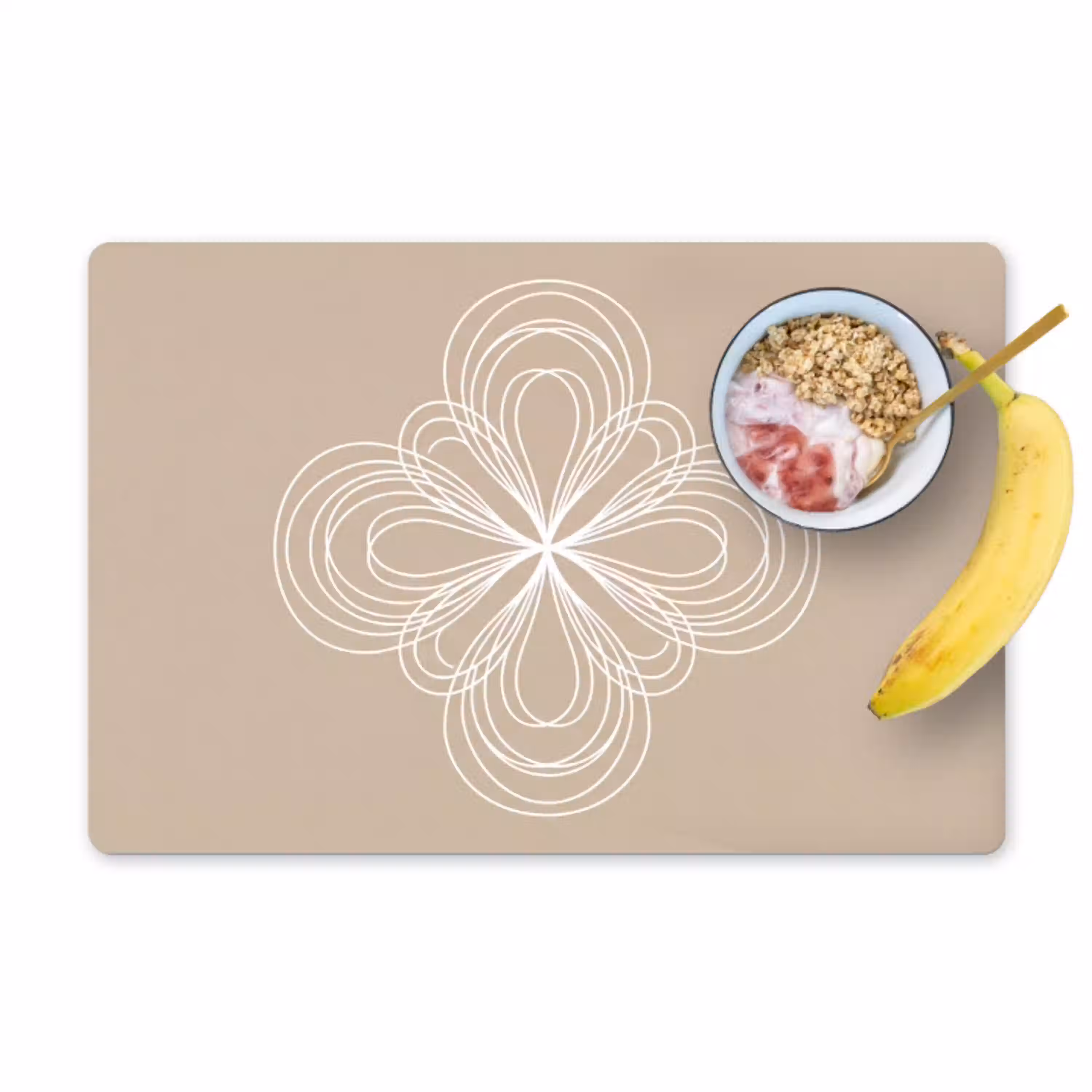 Patroon - Lijnen - Abstract - Minimalistisch - Beige Placemat vinyl groot -zzzproduct_Kitchenyeah-website