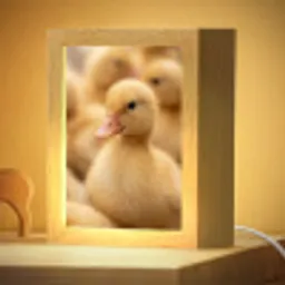 Pijltje - Eend - Natuur - Geel Light Box met kabel (Kinderlampje) klein -zzzz_3d_website
