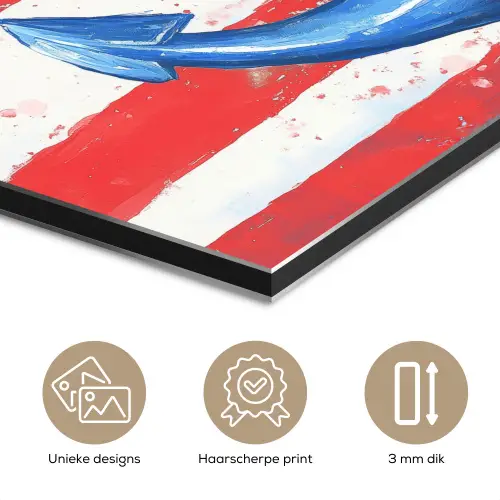 Anker - Verfspatten - Rood - Blauw aluminium wit klein -closeup_NL