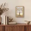Levensboom - Goud - Kleurrijk - Abstract - Aesthetic Light Box met kabel (Tafellamp) klein -sfeer2