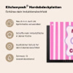More coffee - Roze - Paars - Strepen - Mok Inductie beschemer met haakjes klein -ky-usp-de